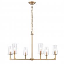 ELK Home 89976/6 - Fitzroy 34'' Wide 6-Light Chandelier - Lacquered Brass